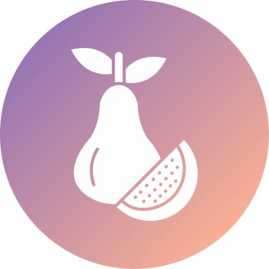 Eşsiz armut ikonu vektör illüstrasyonu