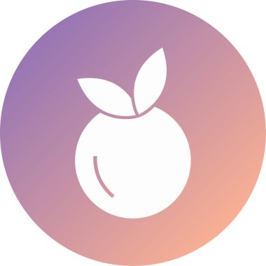 Elma. Web simgesi basit illüstrasyon