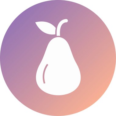 Eşsiz armut ikonu vektör illüstrasyonu