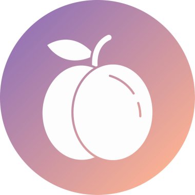 Benzersiz elma ikonu vektör illüstrasyonu