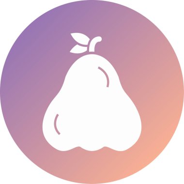 Eşsiz armut ikonu vektör illüstrasyonu