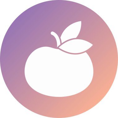 Elma. Web simgesi basit illüstrasyon