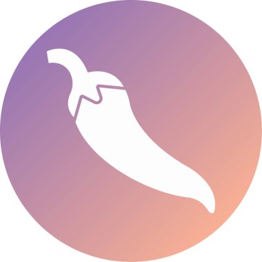 Kırmızı biber simgesinin vektör illüstrasyonu