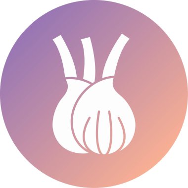 Sarımsak. Web simgesi basit illüstrasyon