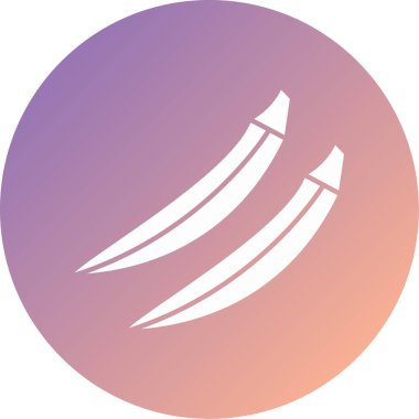 Benzersiz muz ikonu vektör illüstrasyonu