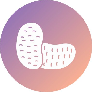 Modern b 'nin vektör illüstrasyonunda yiyecek ikonu yok