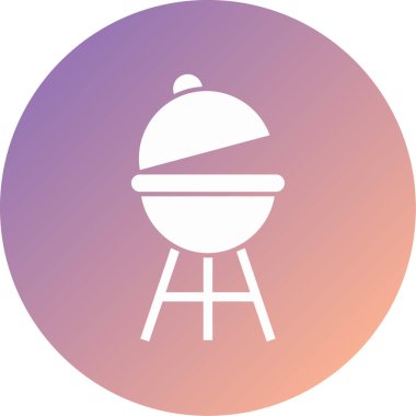 Barbekü. Web simgesi basit tasarım