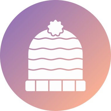 Noel şapkası simgesi vektör illüstrasyonu