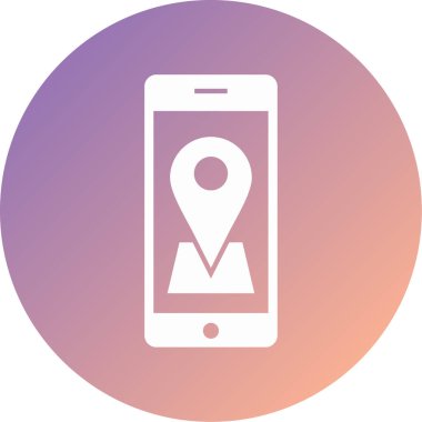 Cep telefonu. Web simgesi basit illüstrasyon