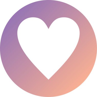 kalp modern ikon vektör illüstrasyonu