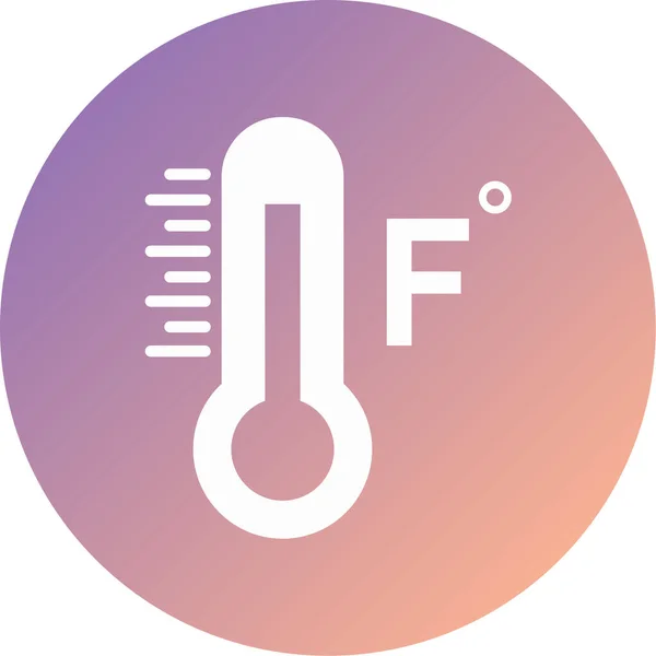 Thermomètre Icône Web Illustration Simple — Image vectorielle