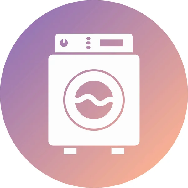 Lavandería Icono Web Ilustración Simple — Vector de stock