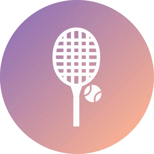 Raqueta Tenis Icono Vector Ilustración — Archivo Imágenes Vectoriales