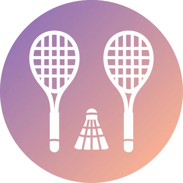 Tennis Rackets Icon Vector Illustration — Stock Vector