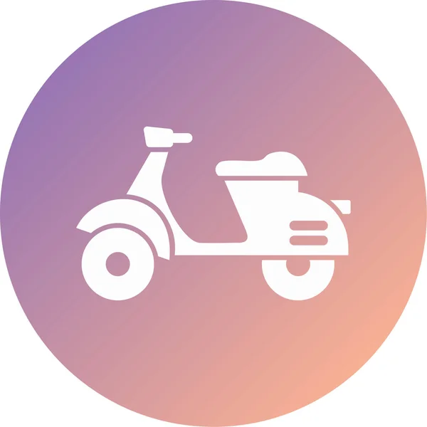 Scooter Ícone Web Ilustração Simples — Vetor de Stock