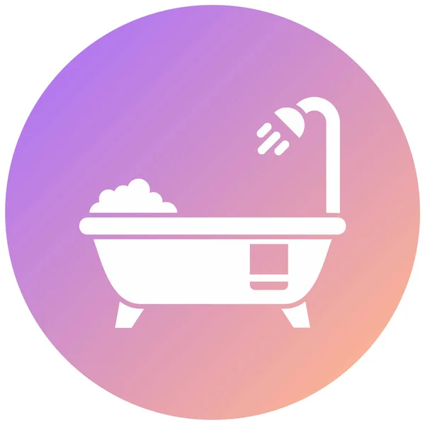 Bañera Icono Web Diseño Simple — Vector de stock