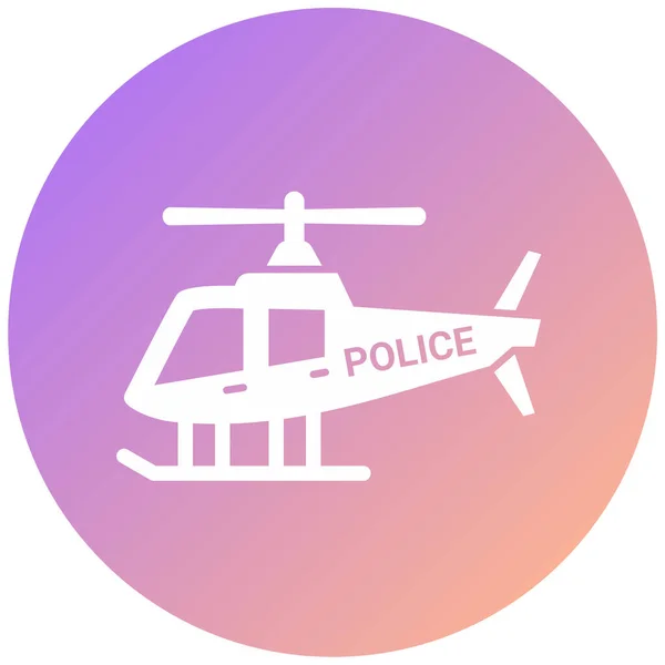 Helikopter Web Ikon Egyszerű Illusztráció — Stock Vector