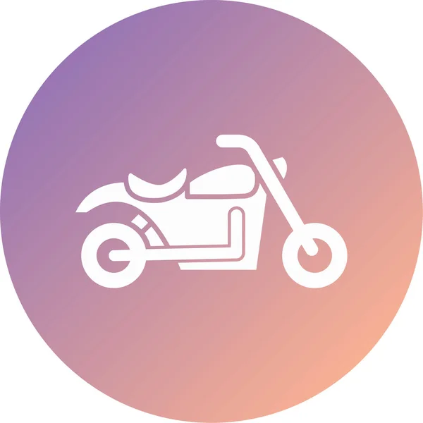 Motocicleta Icono Web Ilustración Simple — Vector de stock