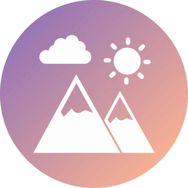 Beautiful Mountain Icon Your Project — Wektor stockowy