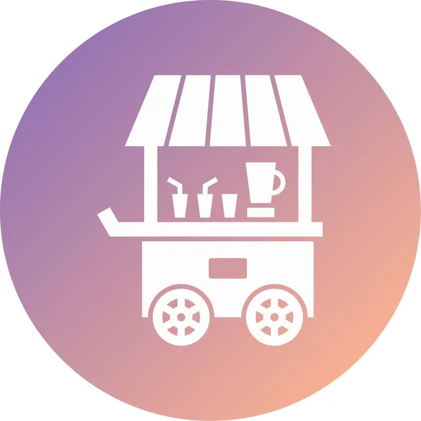 Vektorsymbol Für Lebensmittelwagen — Stockvektor