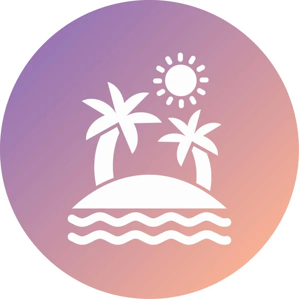 Vector Ilustración Del Icono Verano — Vector de stock