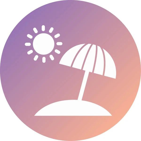 Ομπρέλα Web Εικονίδιο Απλή Απεικόνιση — Διανυσματικό Αρχείο