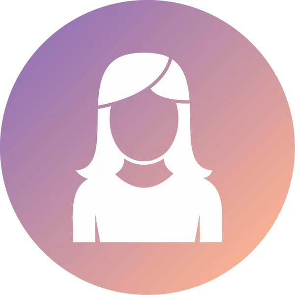 Ikona Žena Avatar Jednoduchá Ilustrace Ženských Vektorových Ikon Pro Webdesign — Stockový vektor