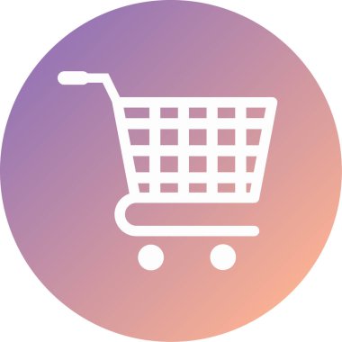 Alışveriş arabası modern ikon vektör illüstrasyonu