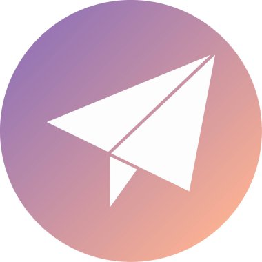 kağıt düzlemi modern simge vektör illüstrasyonu