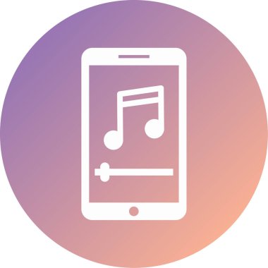 müzik çalar modern simge vektör illüstrasyonu