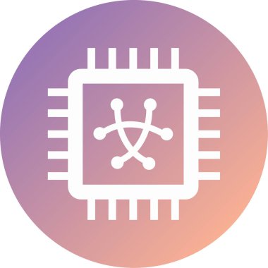 mikroçip modern simge vektör çizimi