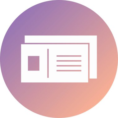 Kartpostal modern ikon vektör çizimi