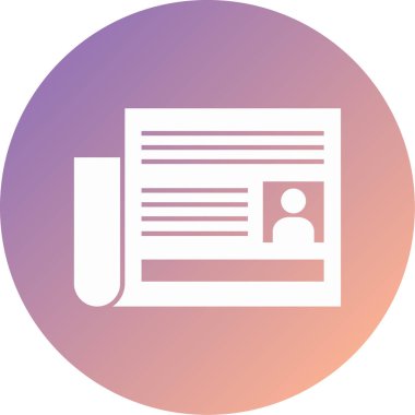 gazete modern simge vektör illüstrasyonu