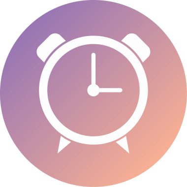 Alarm saati modern simge vektör çizimi