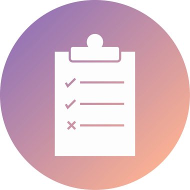 Kontrol listesi modern simge vektör illüstrasyonu