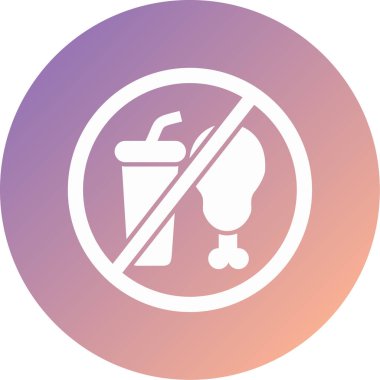 yiyecek yok modern ikon vektör illüstrasyonu