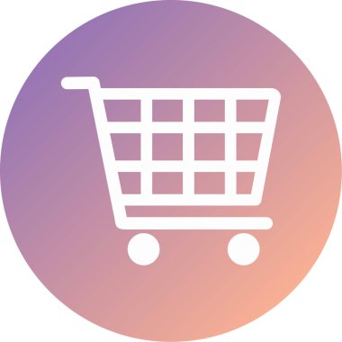 Alışveriş arabası modern ikon vektör illüstrasyonu