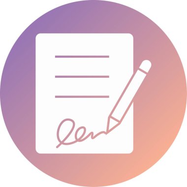 imza modern simge vektör illüstrasyonu