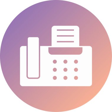 fax modern simge vektör illüstrasyonu