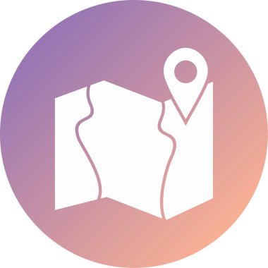 harita modern simge vektör illüstrasyonu