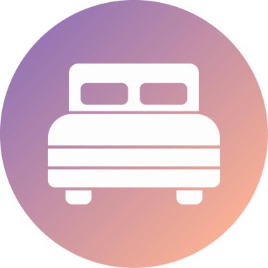 yatak modern simge vektör illüstrasyonu