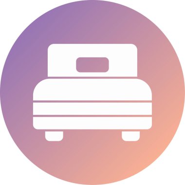 yatak modern simge vektör illüstrasyonu