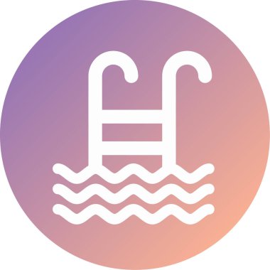 havuz modern simge vektör illüstrasyonu