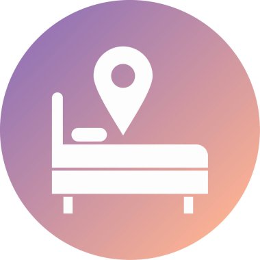 yatak modern simge vektör illüstrasyonu