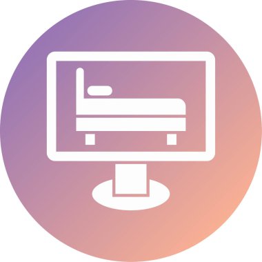 yatak modern simge vektör illüstrasyonu