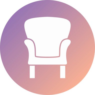 koltuk modern simge vektör illüstrasyonu