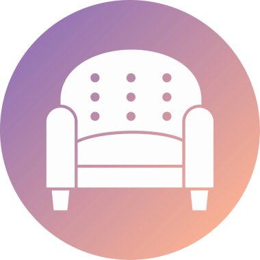 Kanepe. Web simgesi basit illüstrasyon