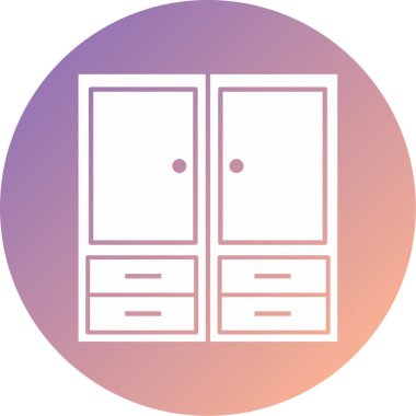 Gardırop. Web simgesi basit illüstrasyon