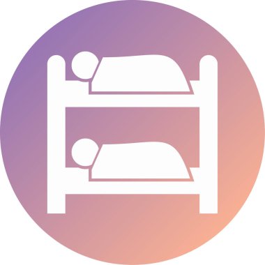 Otel yatağı vektör simgesi