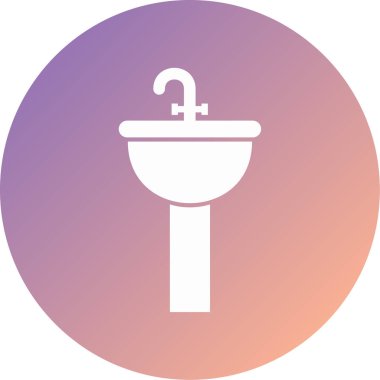 Lavabo. Web simgesi basit illüstrasyon